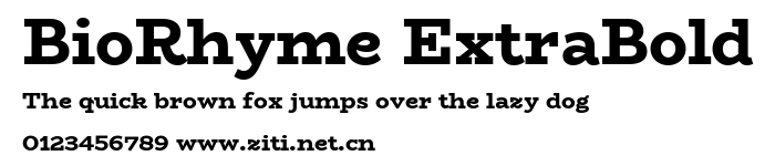 BioRhyme ExtraBold.ttf字體轉換器圖片