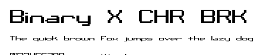 Binary X CHR BRK.ttf字體轉換器圖片