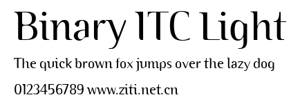 Binary ITC Light.ttf字體轉換器圖片