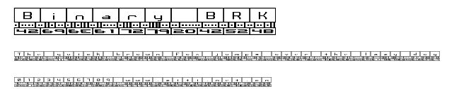 Binary BRK.ttf字體轉換器圖片
