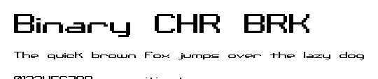 Binary CHR BRK.ttf字體轉換器圖片