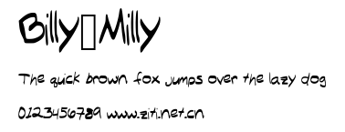 Billy_Milly.ttf字體轉換器圖片