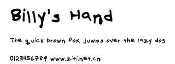 Billy's Hand.ttf字體轉換器圖片