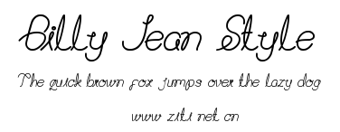 Billy Jean Style.ttf字體轉換器圖片