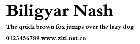 Biligyar Nash.ttf字體轉換器圖片