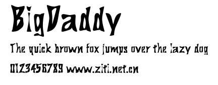 BigDaddy.ttf字體轉換器圖片