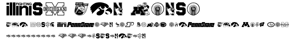 Big Ten Mania.ttf字體轉換器圖片