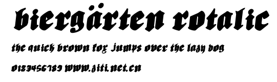 Biergärten Rotalic.ttf字體轉換器圖片