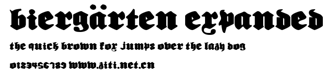 Biergärten Expanded.ttf字體轉換器圖片