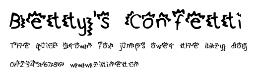 Betty's Confetti.ttf字體轉換器圖片