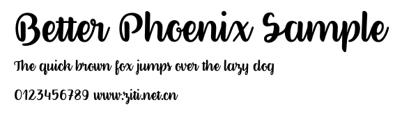 Better Phoenix Sample.otf