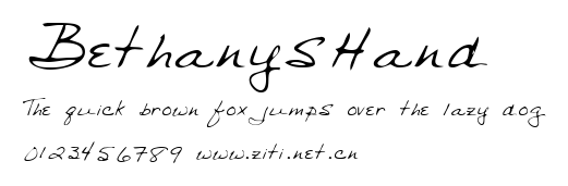 BethanysHand.ttf字體轉換器圖片