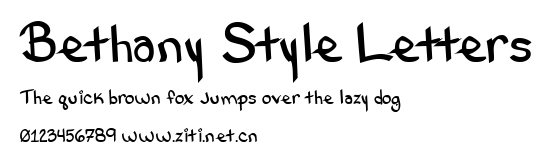 Bethany Style Letters.ttf字體轉換器圖片