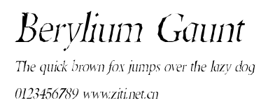 Berylium Gaunt.ttf字體轉換器圖片