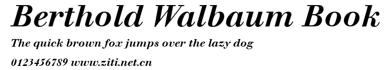 Berthold Walbaum Book.ttf字體轉換器圖片