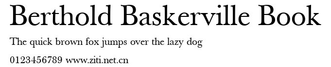 Berthold Baskerville Book.ttf字體轉換器圖片