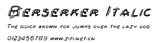Berserker Italic.ttf字體轉換器圖片