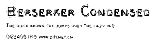 Berserker Condensed.ttf字體轉換器圖片