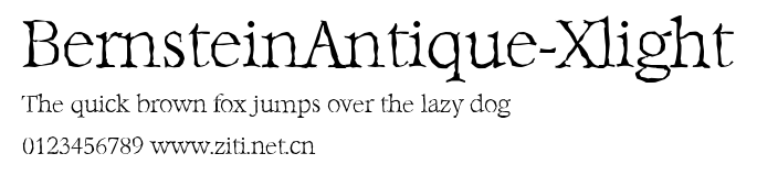 BernsteinAntique-Xlight.ttf字體轉換器圖片
