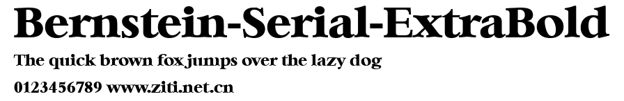 Bernstein-Serial-ExtraBold.ttf字體轉換器圖片