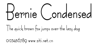 Bernie Condensed.ttf字體轉換器圖片