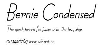Bernie Condensed.ttf字體轉換器圖片