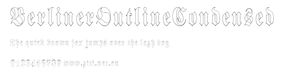BerlinerOutlineCondensed.ttf字體轉換器圖片