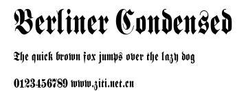 Berliner Condensed.ttf字體轉換器圖片
