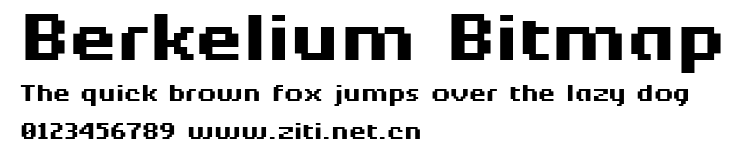 Berkelium Bitmap.ttf字體轉換器圖片