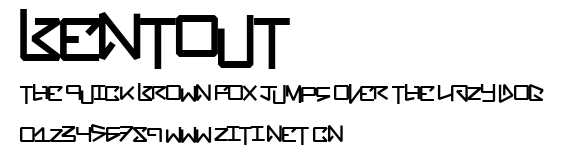 BentOut.ttf字體轉換器圖片