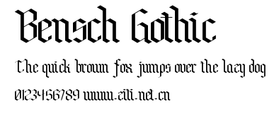 Bensch Gothic.ttf字體轉換器圖片