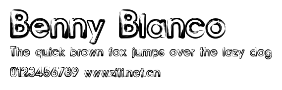 Benny Blanco.ttf字體轉換器圖片