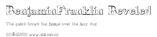 BenjaminFranklin Beveled.ttf字體轉換器圖片