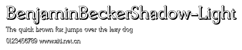 BenjaminBeckerShadow-Light.ttf字體轉換器圖片