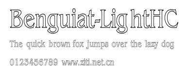 Benguiat-LightHC.ttf字體轉換器圖片