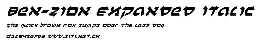 Ben-Zion Expanded Italic.ttf字體轉換器圖片
