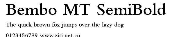 Bembo MT SemiBold.ttf字體轉換器圖片