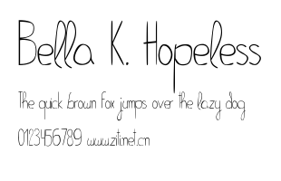 Bella K. Hopeless.ttf字體轉換器圖片