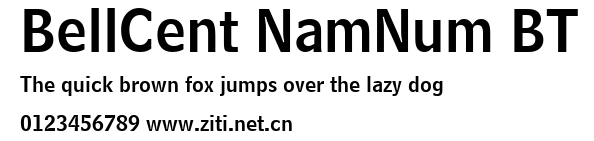 BellCent NamNum BT.ttf