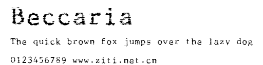 Beccaria.ttf字體轉換器圖片