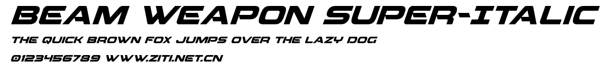 Beam Weapon Super-Italic.ttf字體轉換器圖片