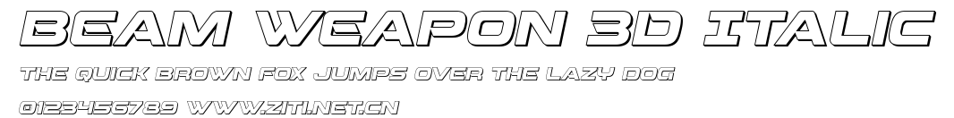Beam Weapon 3D Italic.ttf