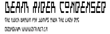Beam Rider Condensed.ttf字體轉換器圖片
