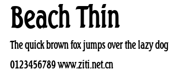 Beach Thin.ttf字體轉換器圖片