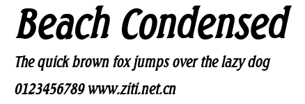 Beach Condensed.ttf字體轉換器圖片