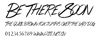 Be There Soon.ttf字體轉換器圖片