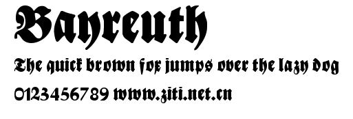 Bayreuth.ttf字體轉換器圖片