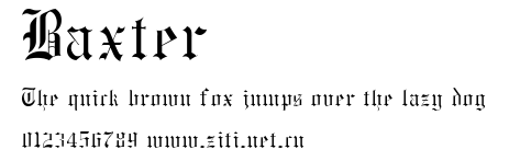 Baxter.ttf字體轉換器圖片