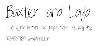Baxter and Layla.ttf字體轉換器圖片