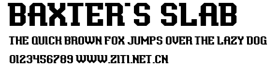 Baxter's Slab.ttf字體轉換器圖片